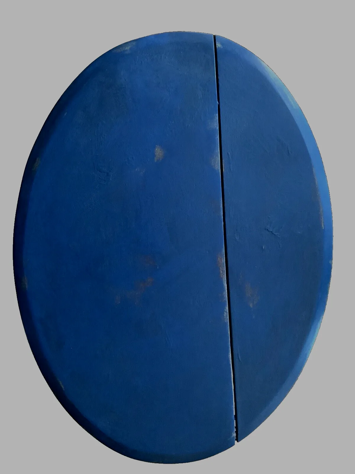 Antique Blue Pedestal  Side/Coffee Table, Oval Top, 1900s, Sweden photo Furniture