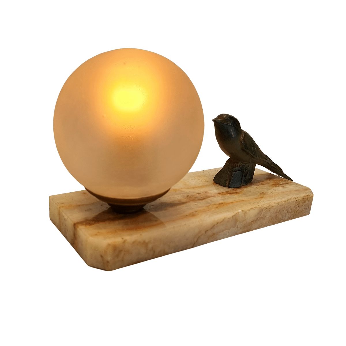 Lampe Art déco française au moineau, années 1930/40 photo 95.0