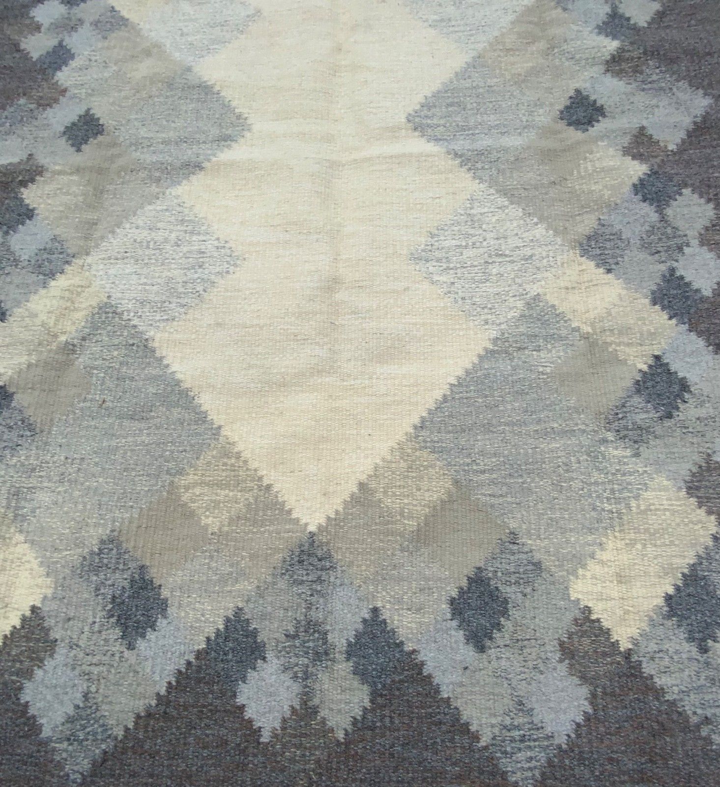 Mid Century Swedish Kilim Röllakan Rug By Brita Svefors For Axeco Svenska 1960s photo vintage