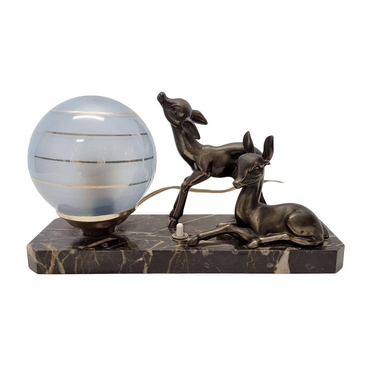 Lampe Art déco française aux Bambis, années 1930-1940
