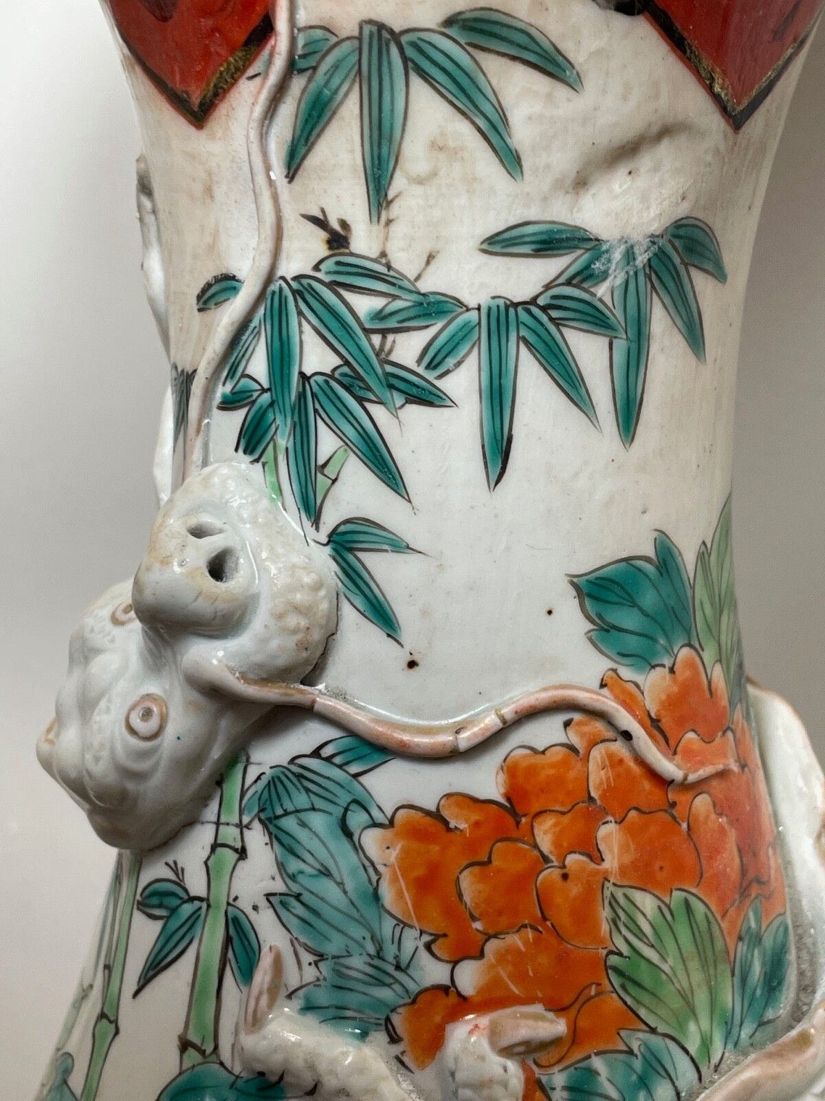 Beautiful Large Antique Japanese Imari 19th Century Porcelain Dragon Floor Vase photo Home Decor