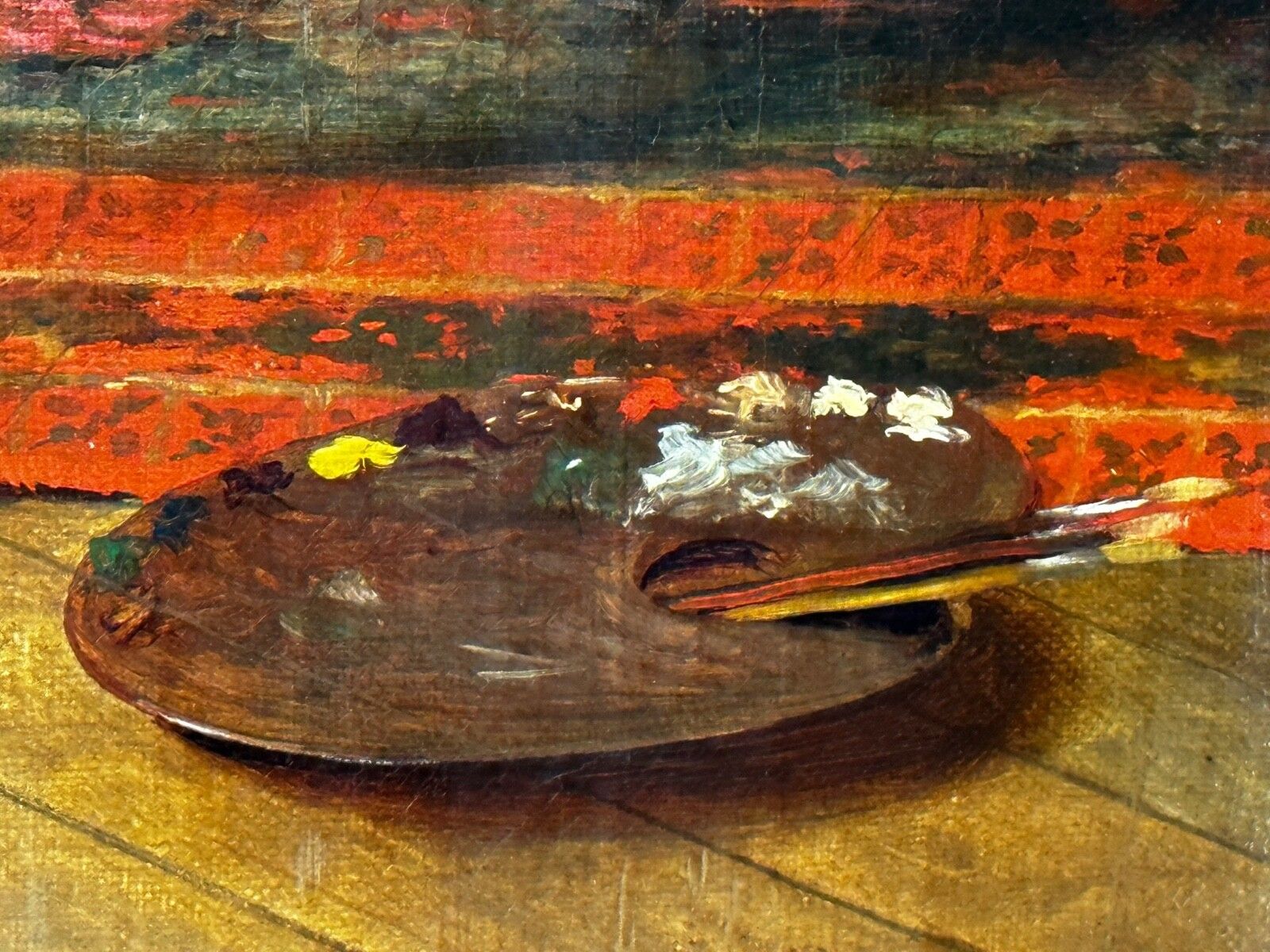 Art Gilt Framed 19th Century Italian Genre Mutual Admiration Oil Painting By Pompeo Massani photo