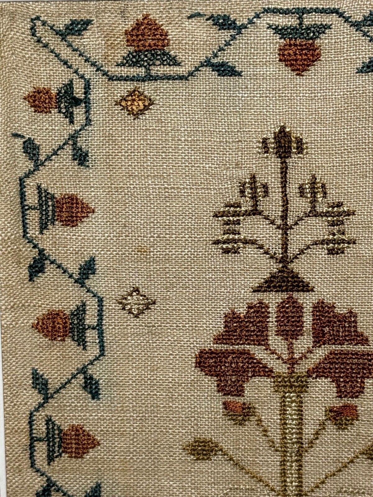 photo buy Stag Looking At Bee Tapestry Sampler By Rachel 1831 Oswestry National School