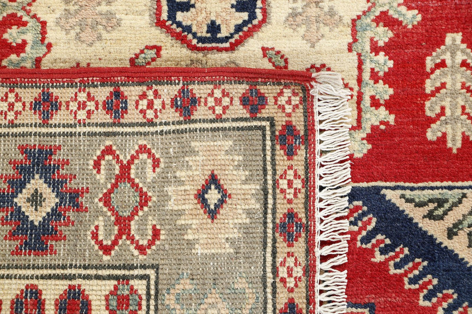 Handgemaakt Caucasian Kazak Geometrisch Tribaal Vloerkleed 100 x 142 cm photo vinterior