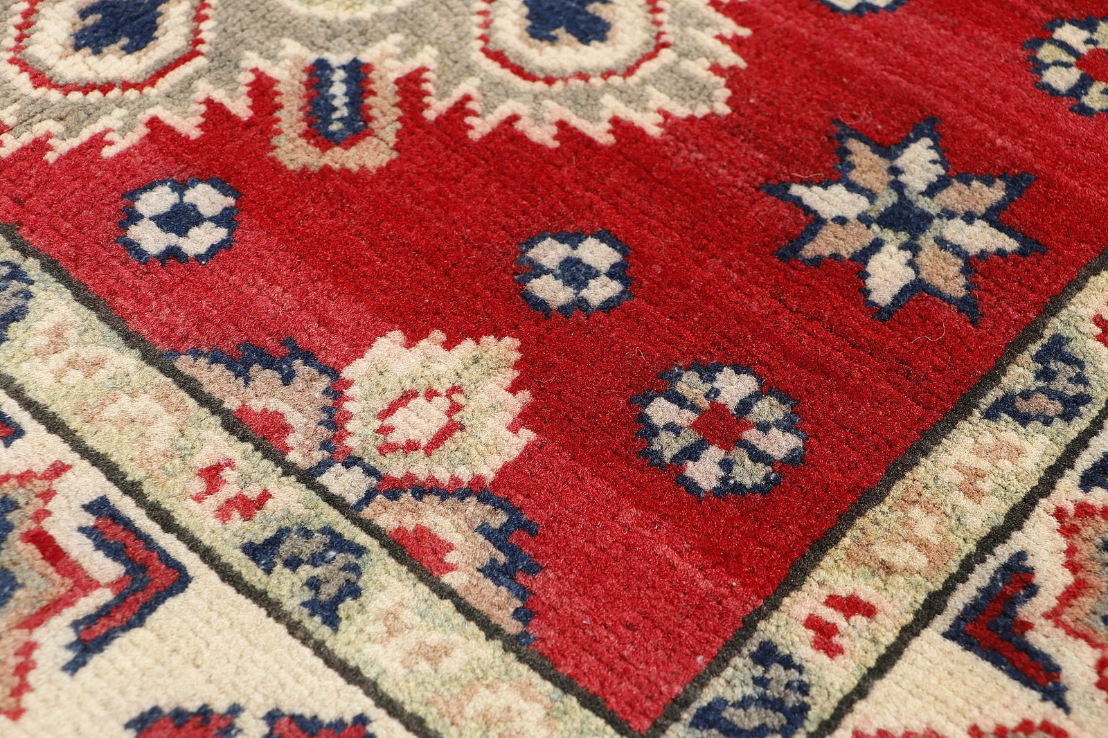 Hand Knotted Afghan Kazak Boho Living Room Bedroom Rug 84 X 131 Cm photo Textiles