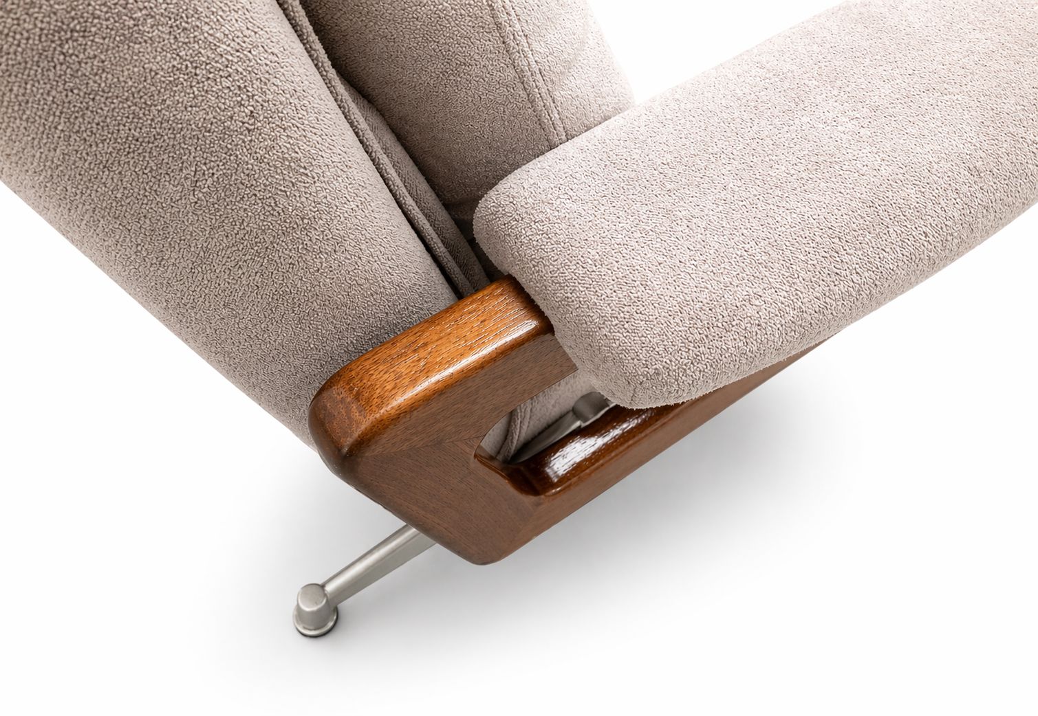 ‘King’ Swivel Armchair By André Vandenbeuck For Strässle, 1960s In Grey photo 650.0