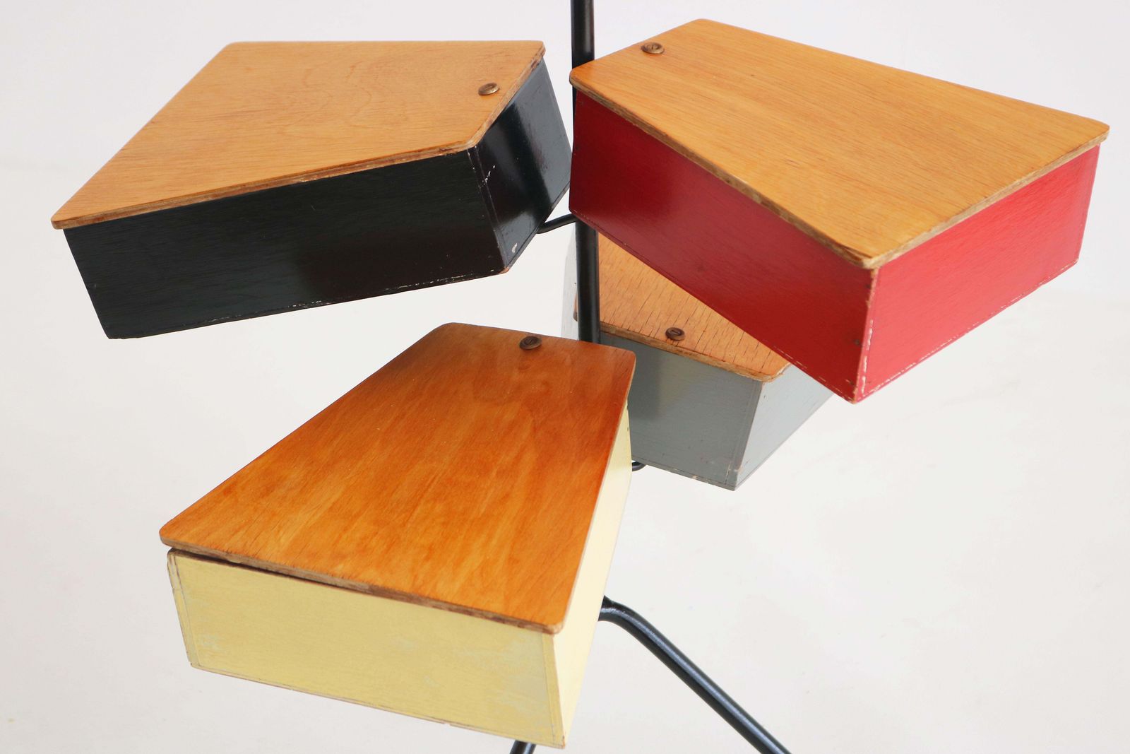 Mid Century Dutch Design Sewing Box Stand By Joost Teders For Metalux 1950 Table photo Furniture