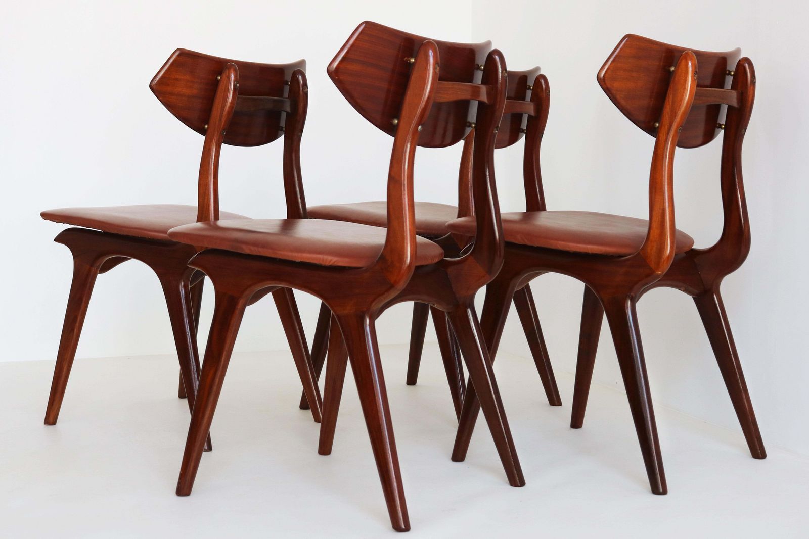 Set Of 4 Dutch Design Dining Chairs By Louis Van Teeffelen For Awa 1960 Teak photo Furniture