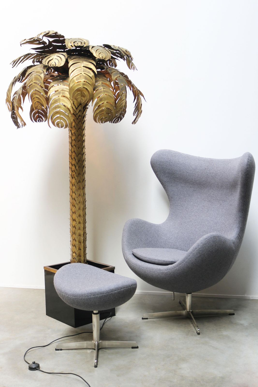 photo for sale Grand lampadaire Palmier 195 cm, par Christian Techoueyres pour Maison Jansen, 1970