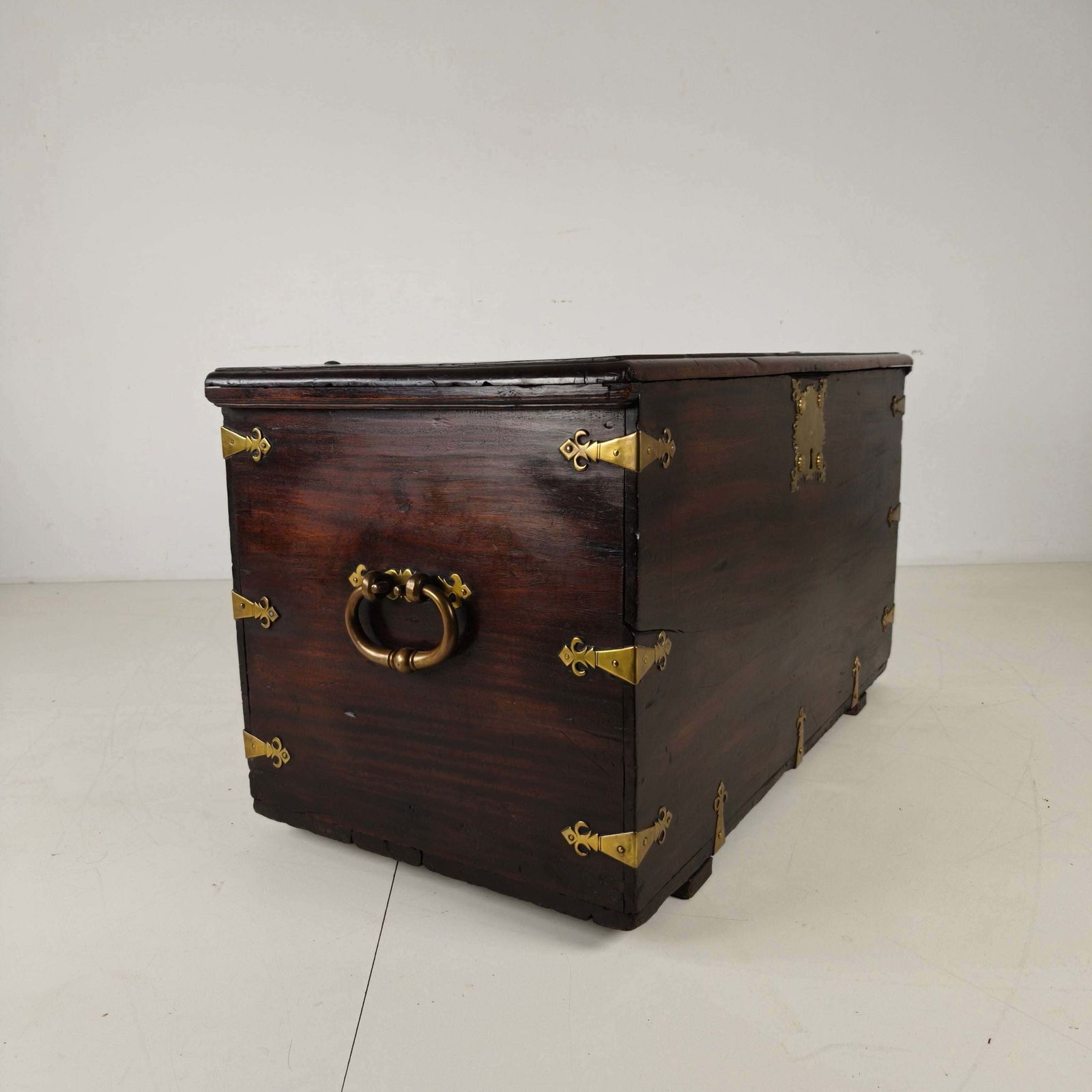 photo for sale 18th Century Dutch Voc Colonial Chest With Brass Mounts