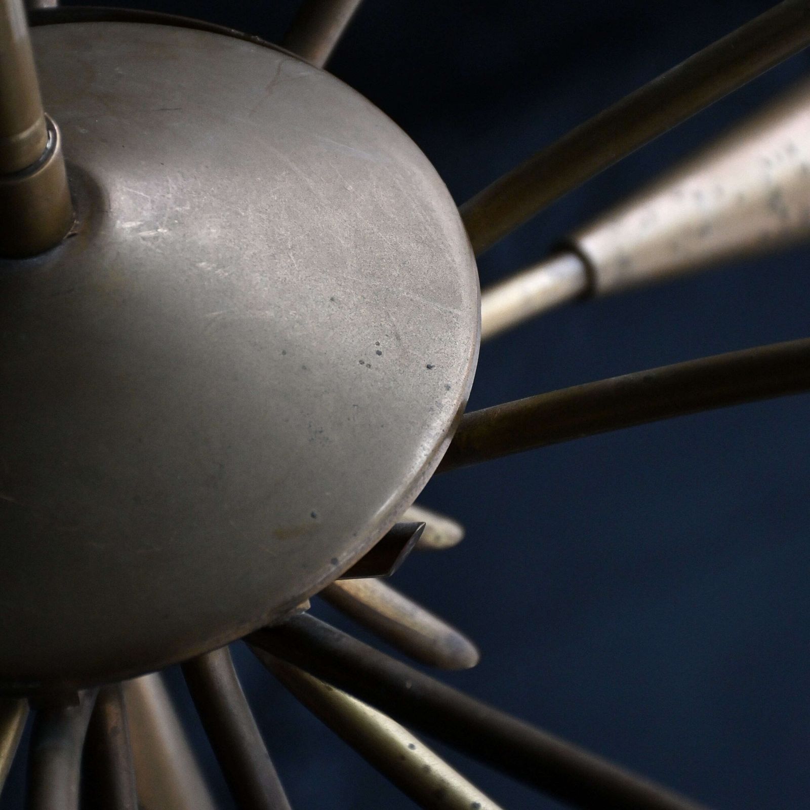 Mid 20th Century Italian Brass Sputnik Ceiling Light photo buy