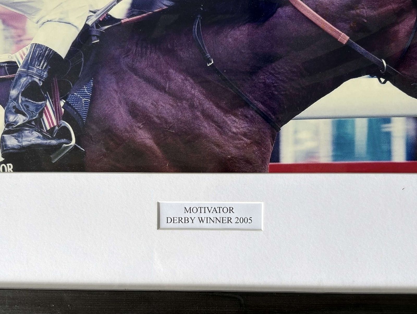 Photograph Of Motivator Ridden By Johnny Murtagh Winning Derby 2005 photo for sale