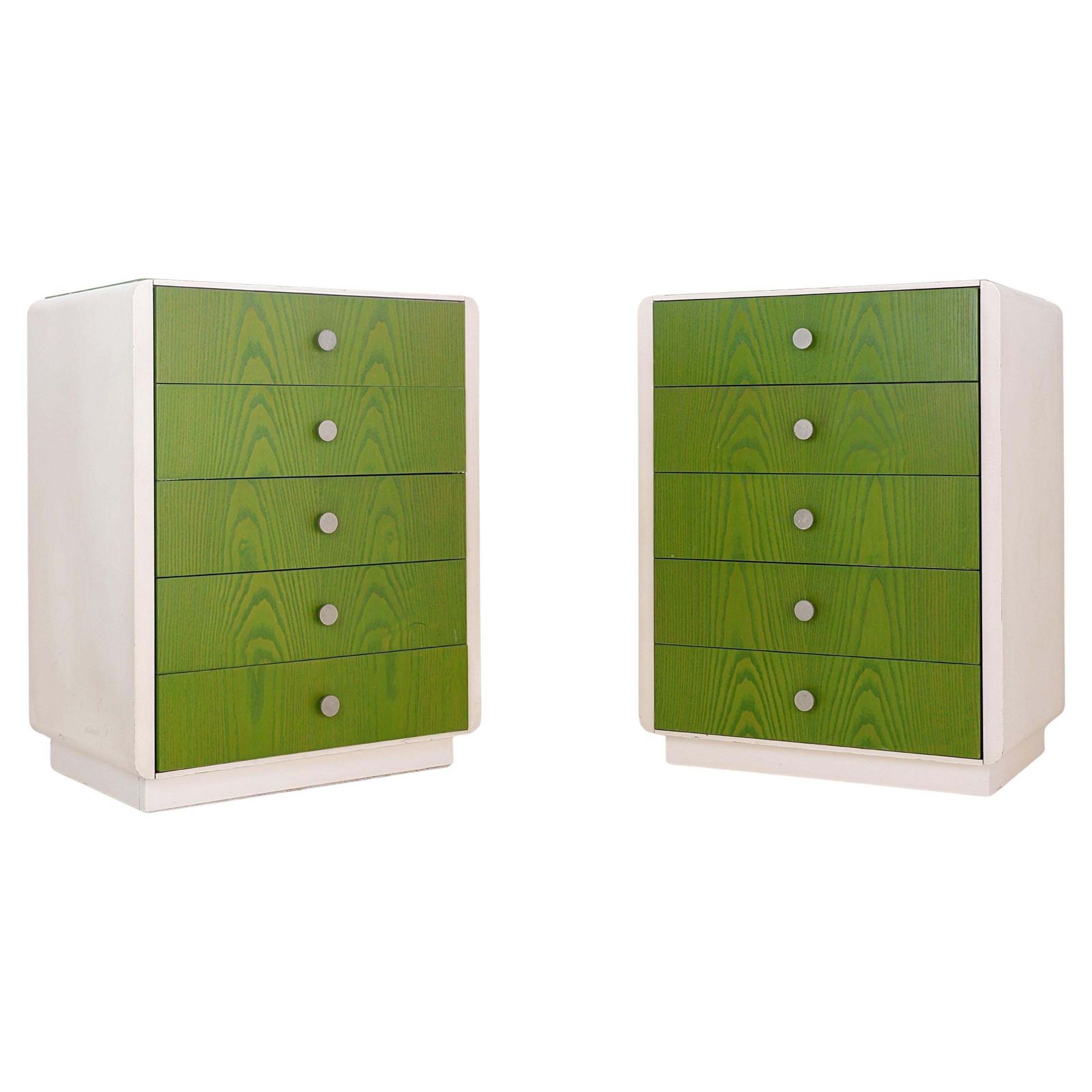 Pair Of Scandinavian Modern Bedside Tables, 1980s