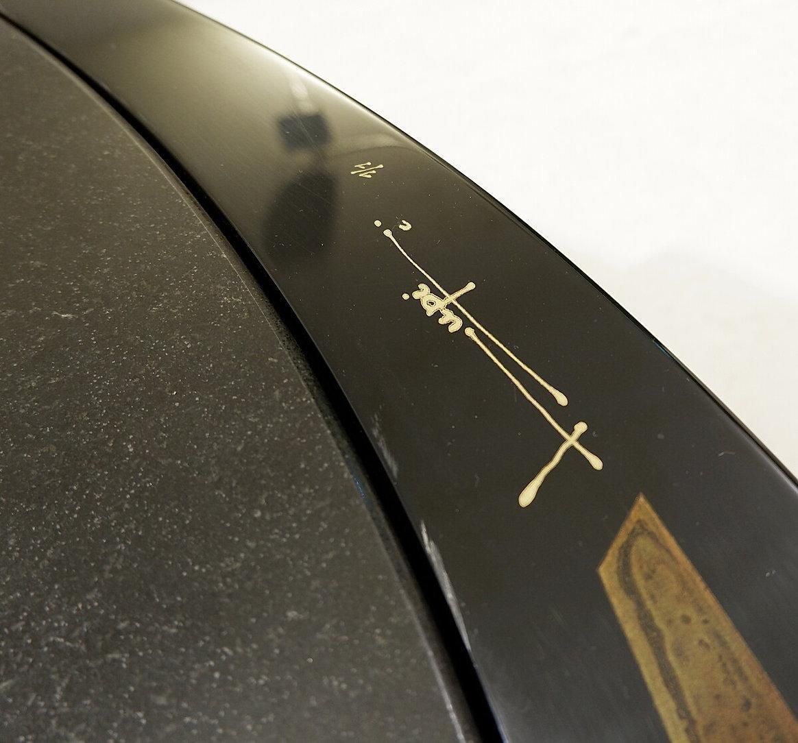 photo buy Large Coffee Table By Antonio Lupi 1/1 Black Granit Top    Italy Circa 1970