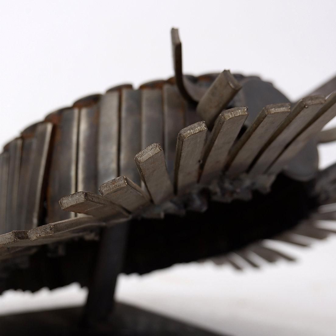 Mid Century Modern Metal Sculpture 'Hat' By Unknown Artist, 37cm photo for sale