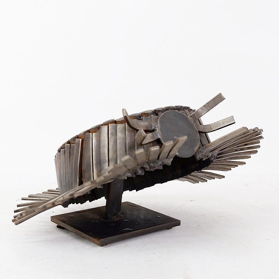 Mid Century Modern Metal Sculpture 'Hat' By Unknown Artist, 37cm photo buy