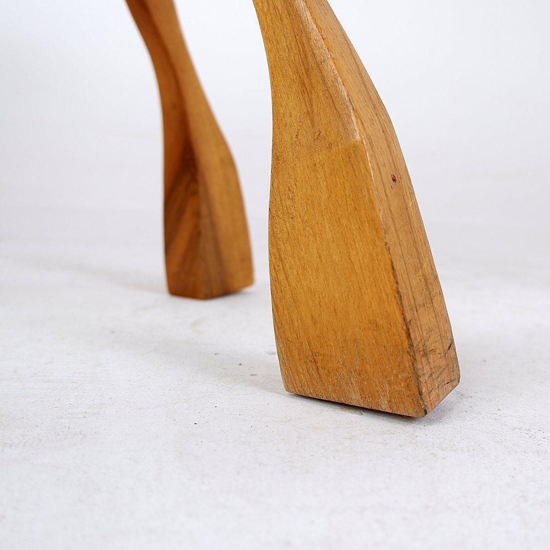 Mid Century Wood Coffee Table In Brutalist Wabi Sabi Style photo 622.0