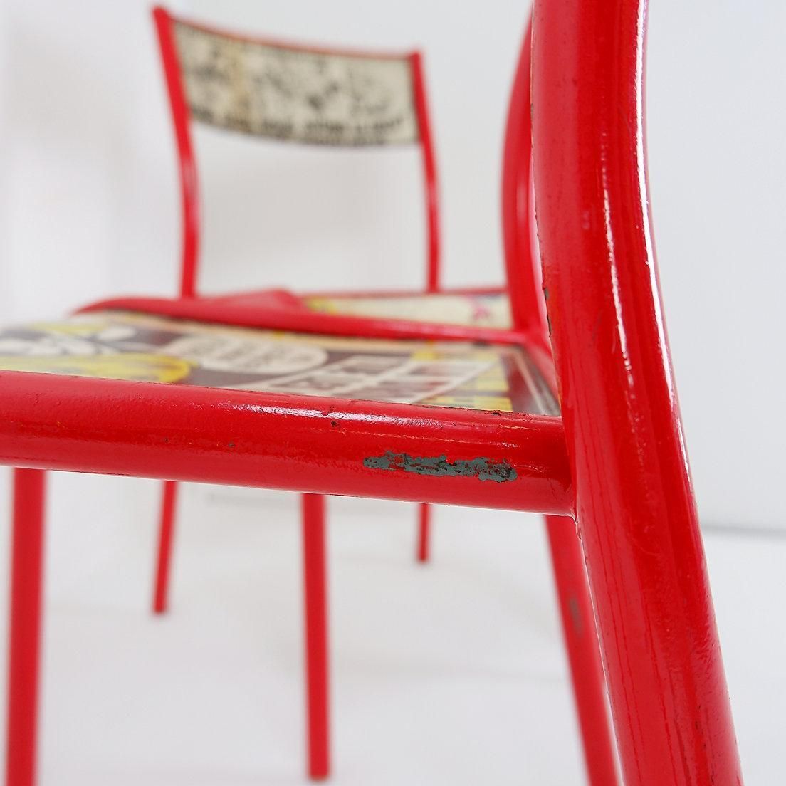 1210.0 Set Of 3 Mullca 510 Revisited Chairs "Charlie Hebdo" photo