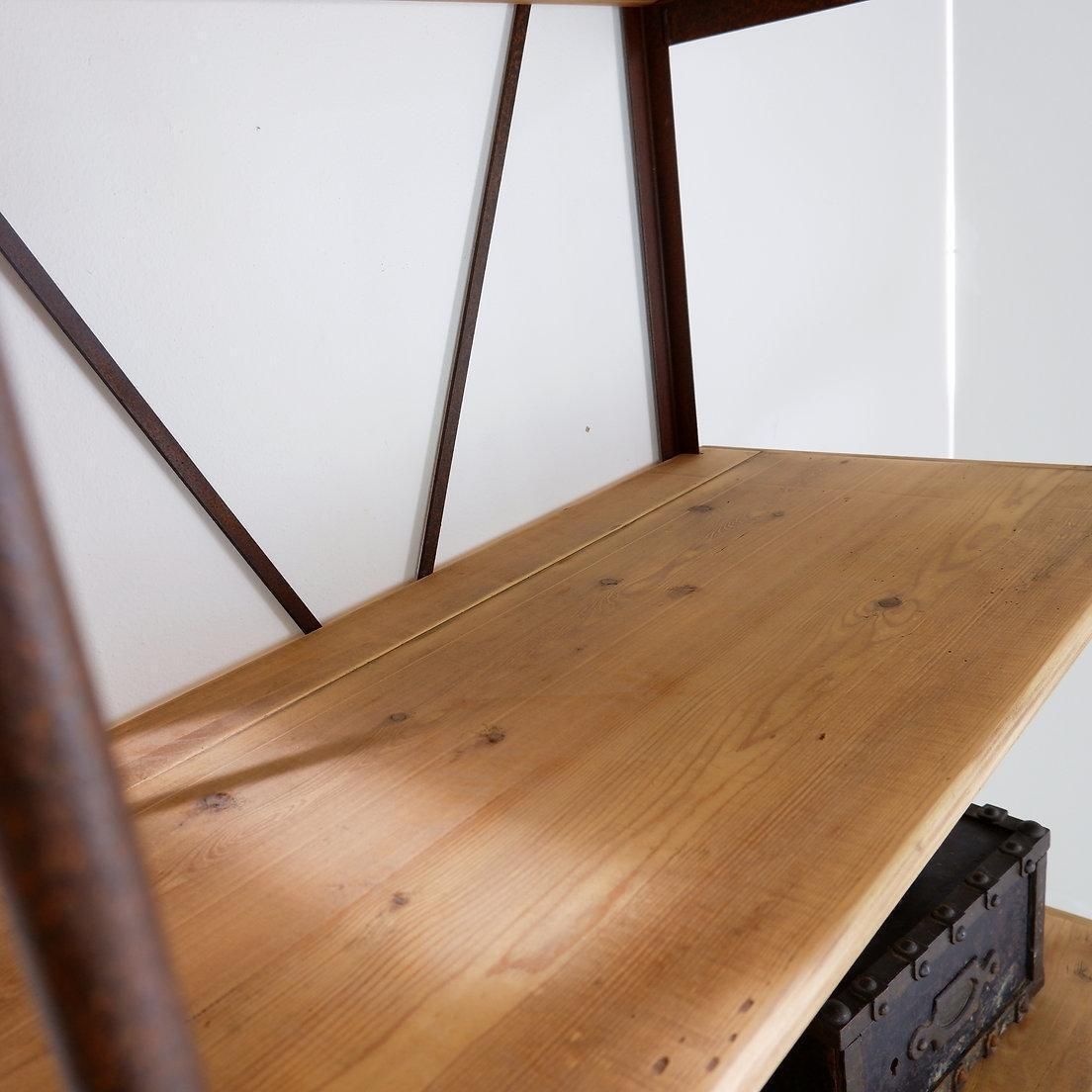 20th Century Industrial Shelf By Théodore Scherf, Iron And Wood photo Furniture