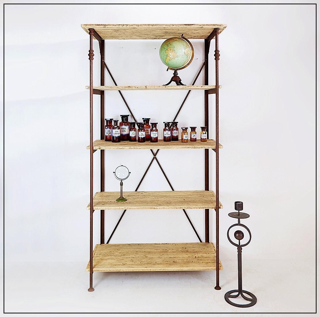 photo furniture 20th Century Industrial Shelf By Théodore Scherf, Iron And Wood