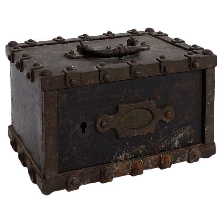 Antique Bauche Incombustible Cast Iron Safe From Northeastern France, 1865
