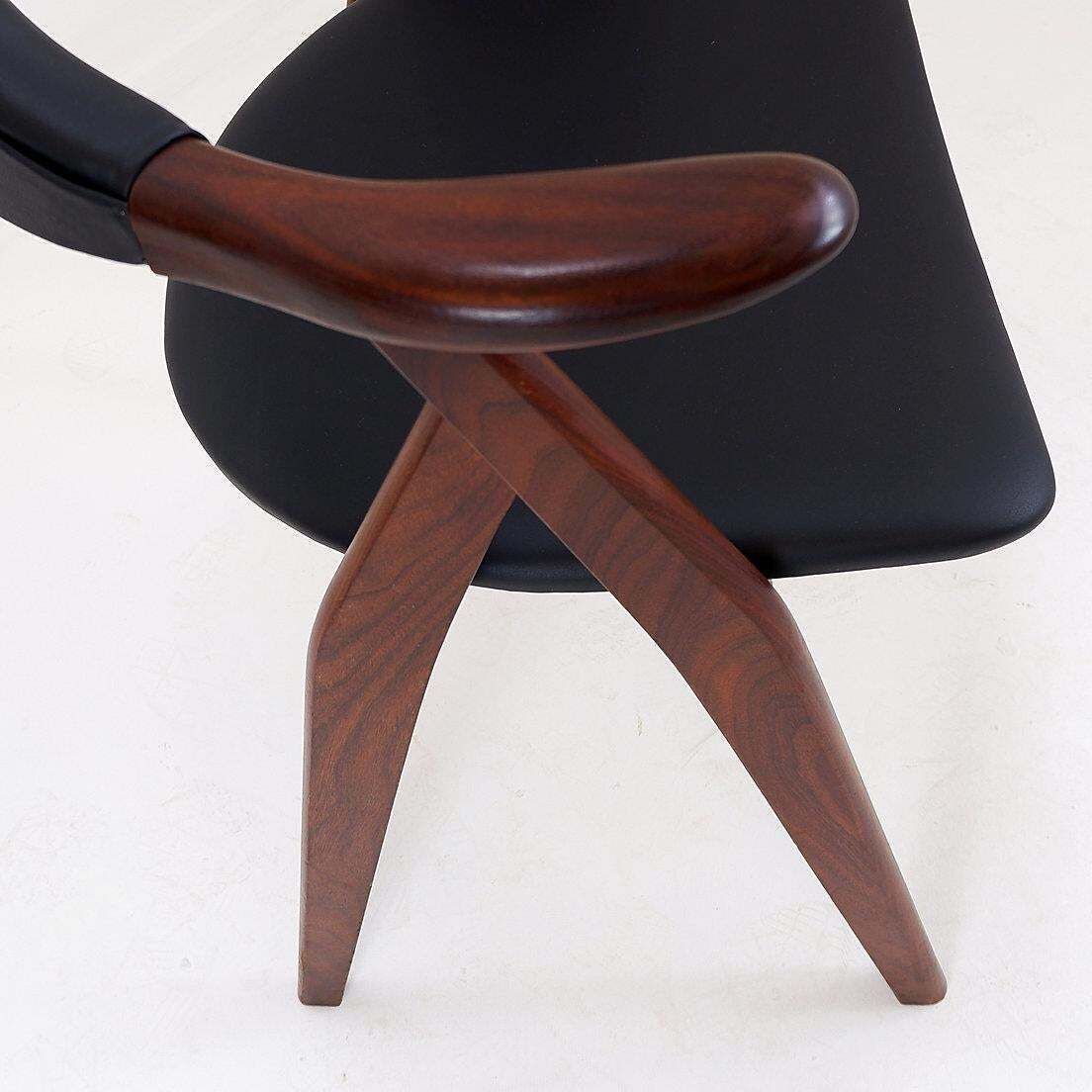 Furniture "Cow Horn" Chairs By Tijsseling Meubelfabriek, Netherlands 1960   Set Of 4 photo