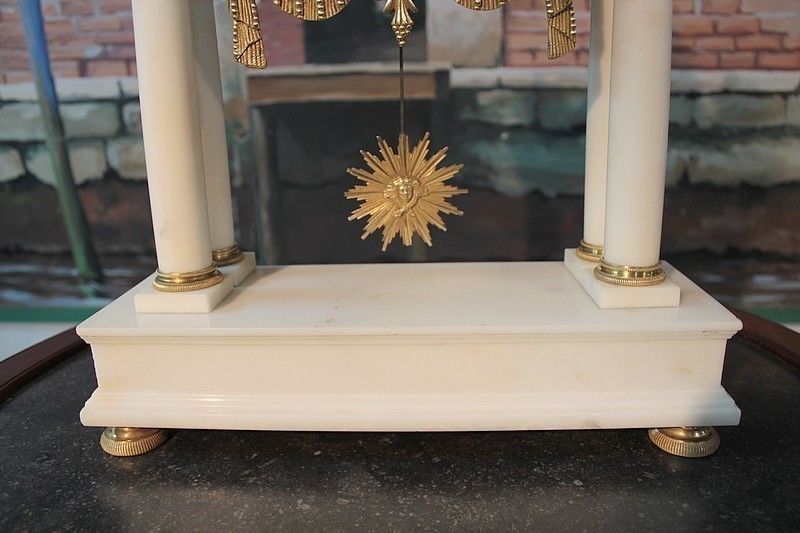 photo for sale Pendulum Portico White Marble 18th