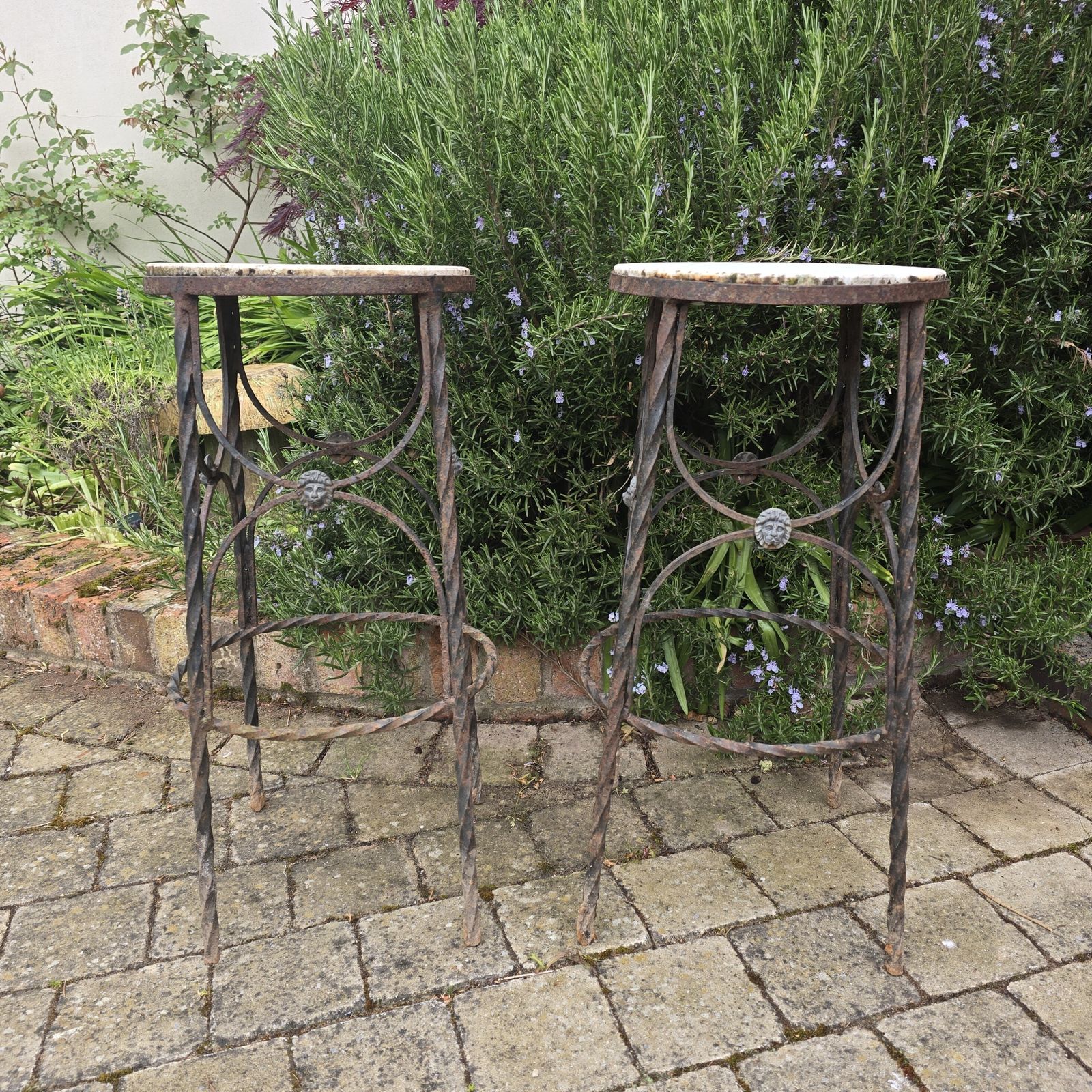 Pair Antique Garden Conservatoy Stands photo furniture