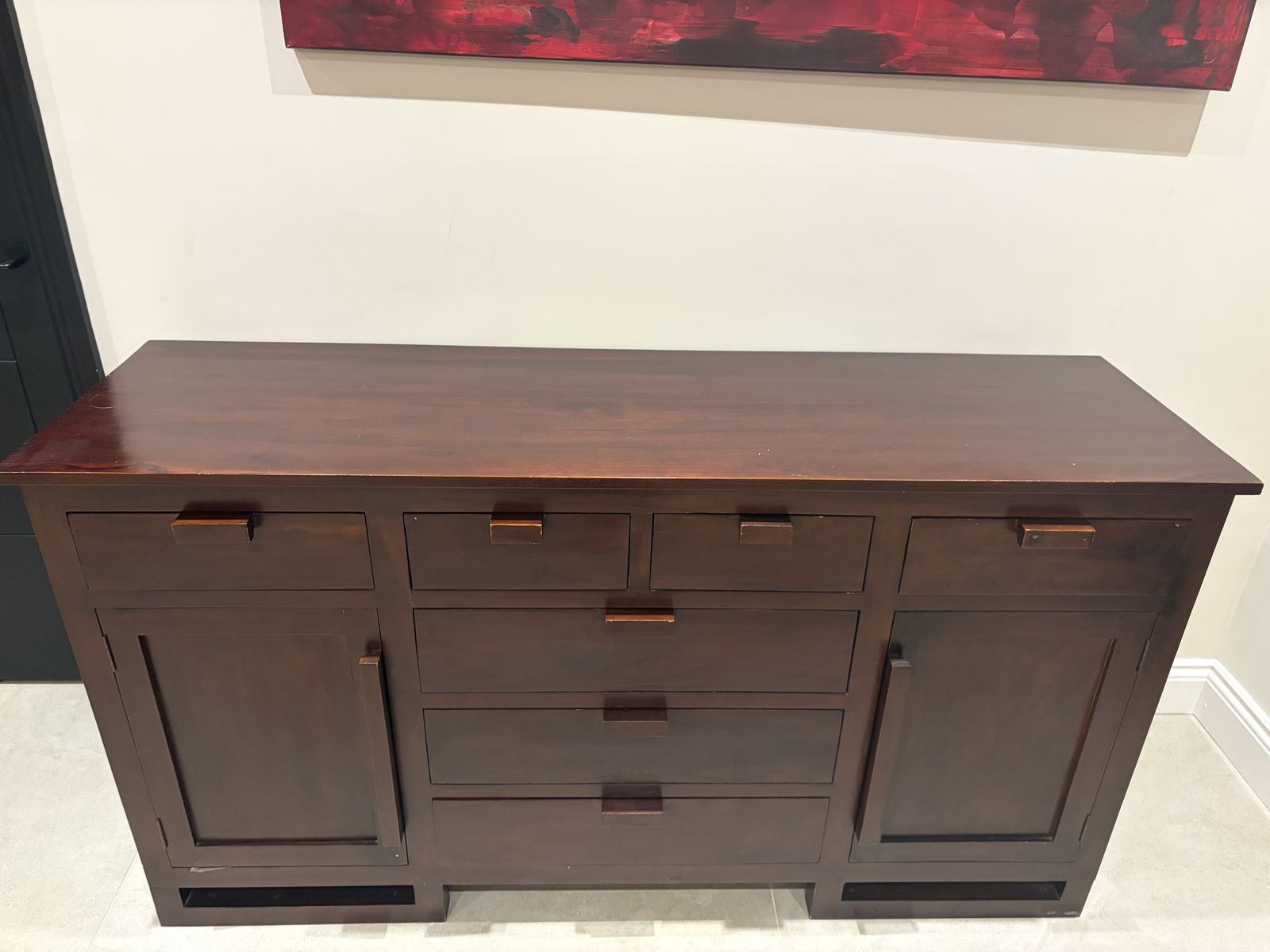Beautiful Balinese Red Wood Cabinet photo furniture