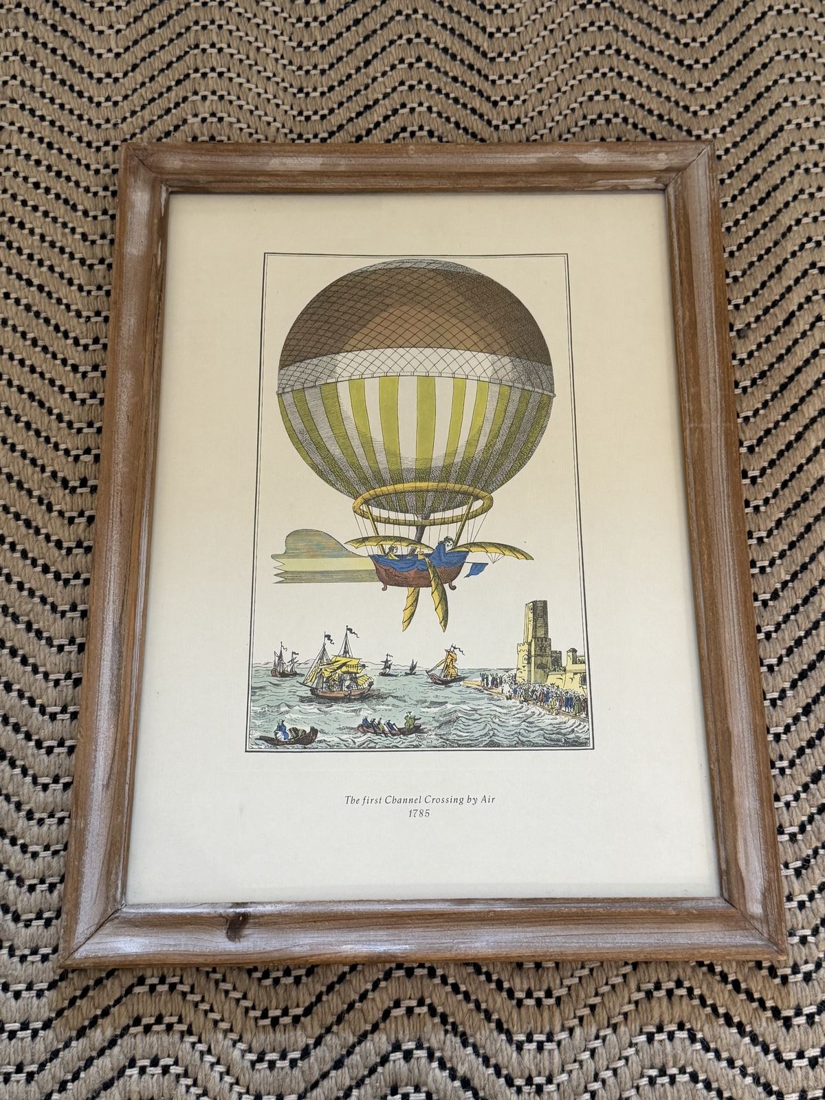 Trio Of Framed Hot Air Balloon Prints By Oka