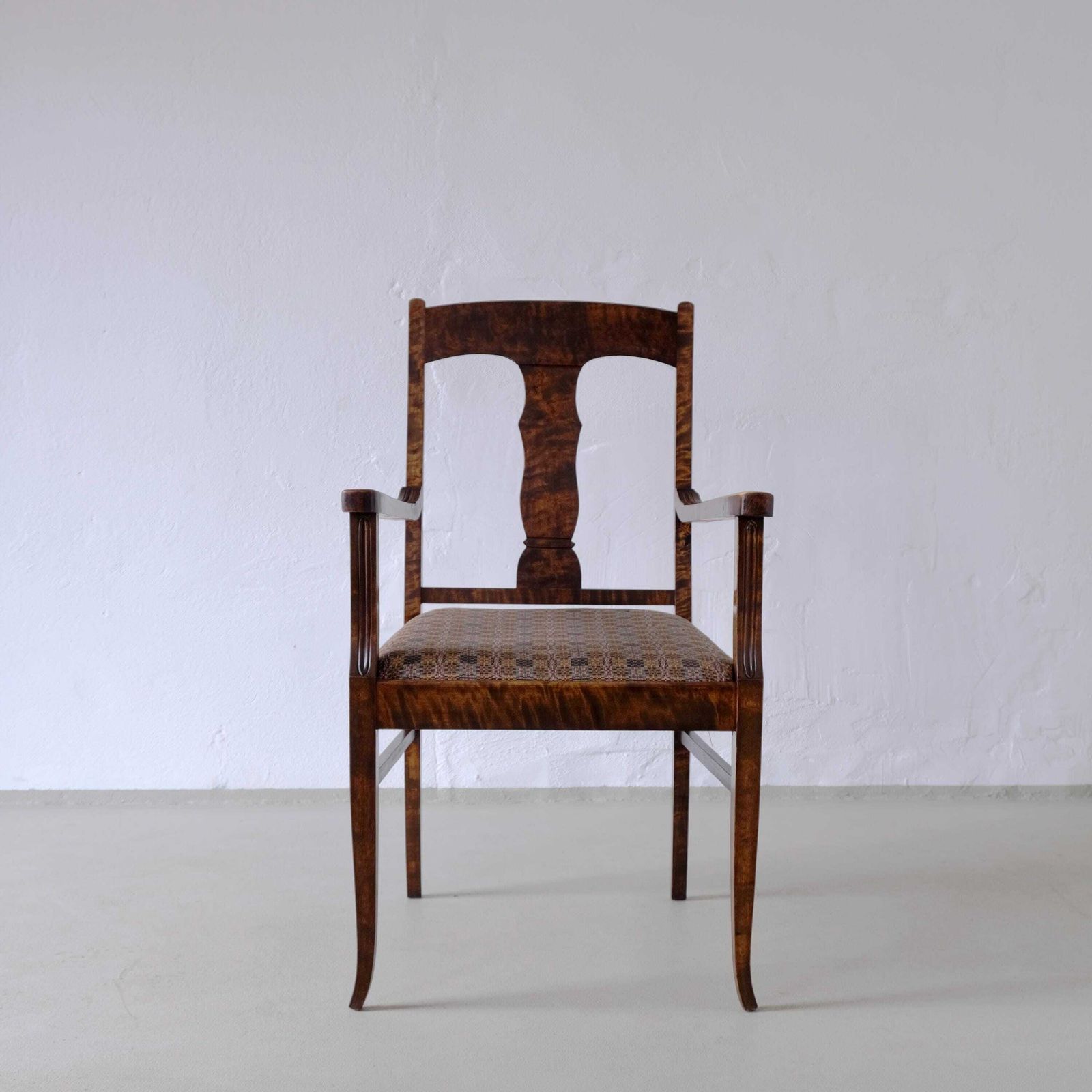Biedermeier Satijnberk Fauteuils | Zweden | Set van 2 photo Meubels