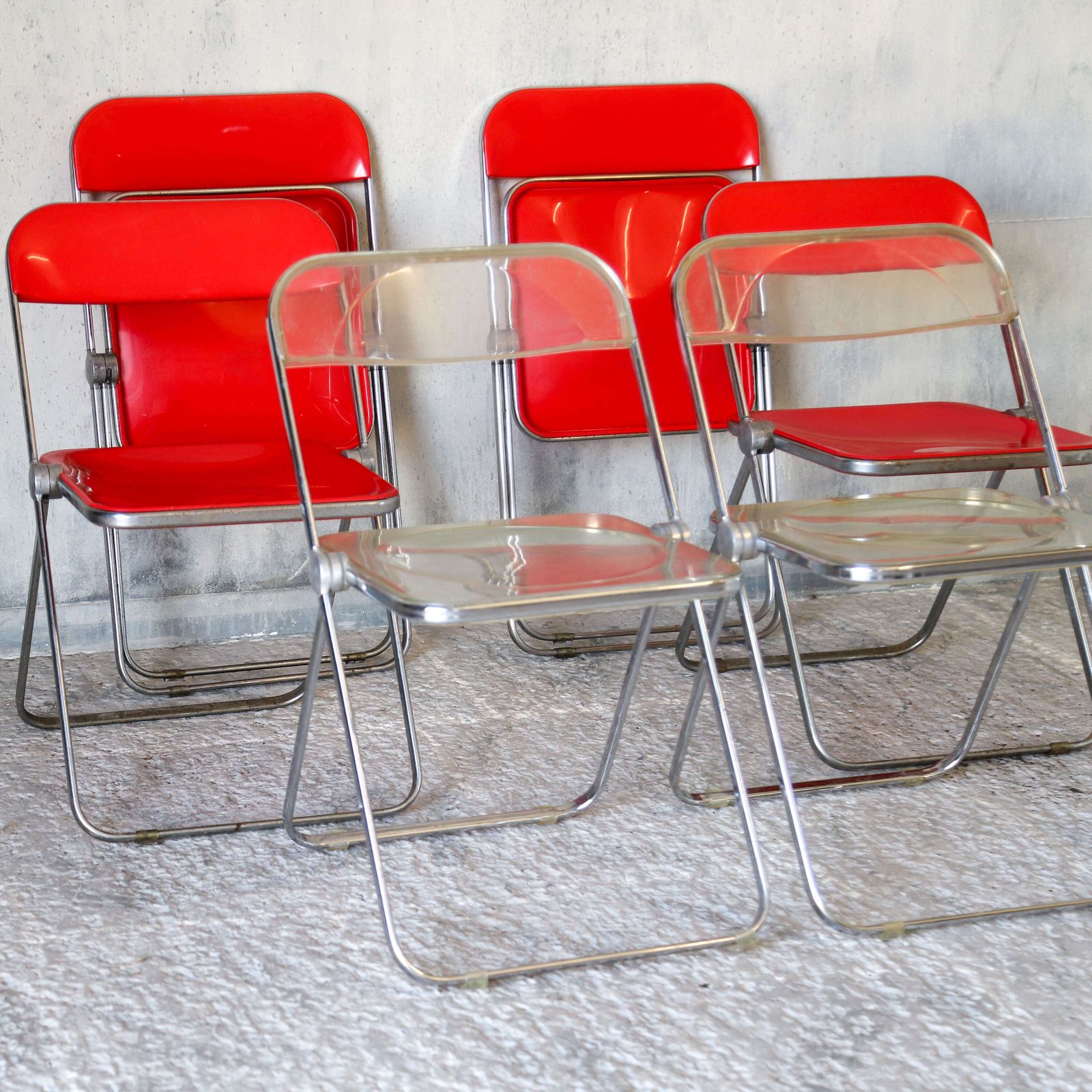 Giancarlo Piretti Castelli Plia Chairs   Iconic 1967 Italian Folding & Stacking Design photo for sale