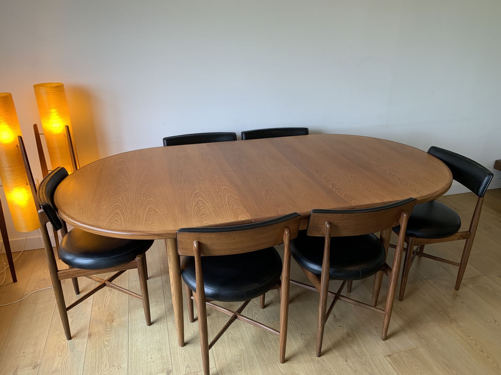 Restored G Plan Fresco Extending Table & 6 (Or 8) Victor Wilkins Dining Chairs photo furniture