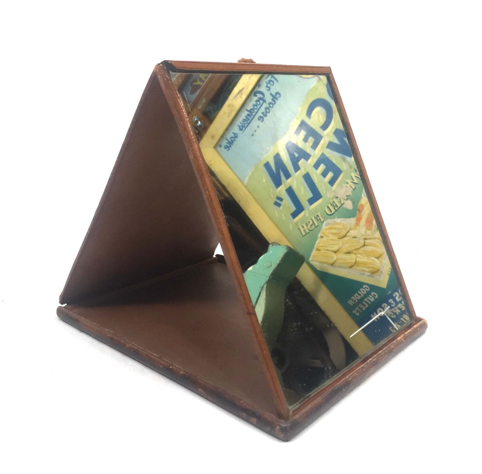 Antique 19th Century Folding Gentlemen' Campaign Mirror / Portable / Travel&Nbsp; photo 50.0
