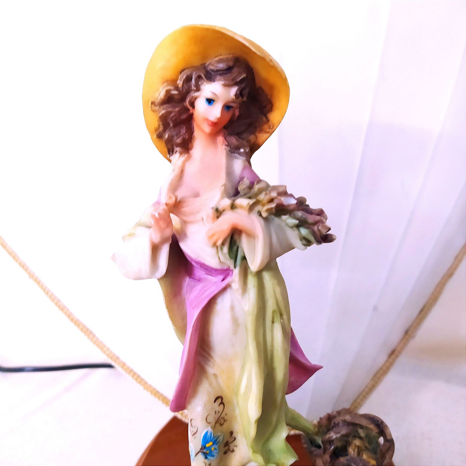 Pair Of 1980's Giuseppe Armani Figurine Lamps. photo vintage