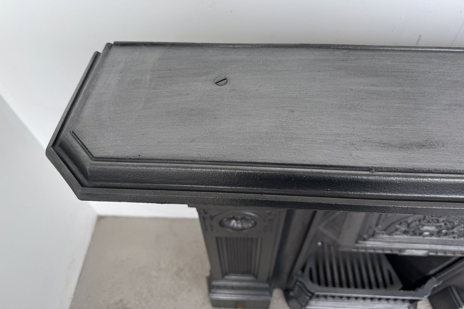 1150.0 Large Antique Victorian Cast Iron Combination Fireplace. photo