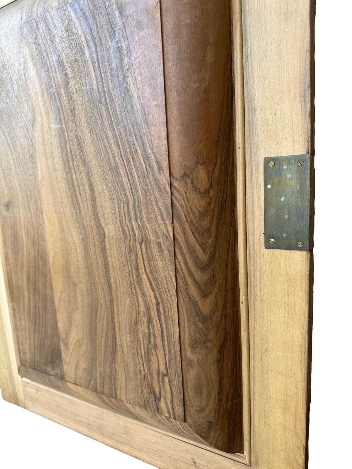 photo vintage Antique French Walnut Wood Carved Door, Horses Of Marly