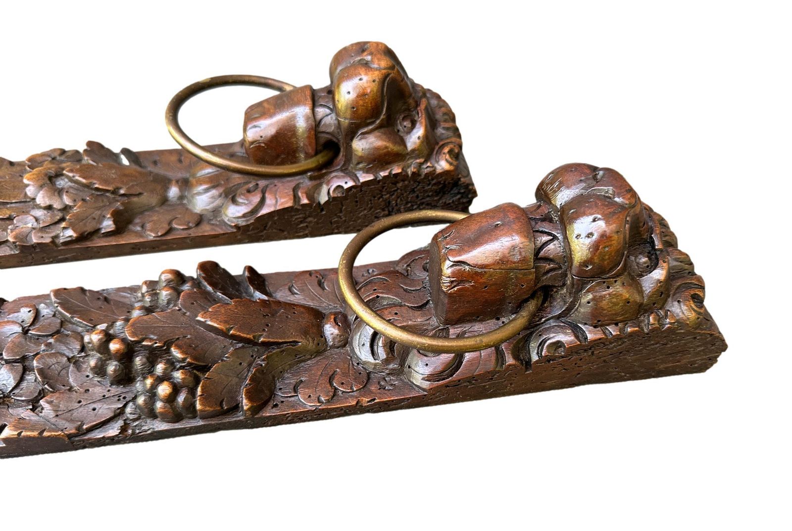 18th Century Carved Walnut Lion Ornaments – French Baroque Architectural Salvage, Château Decor photo buy