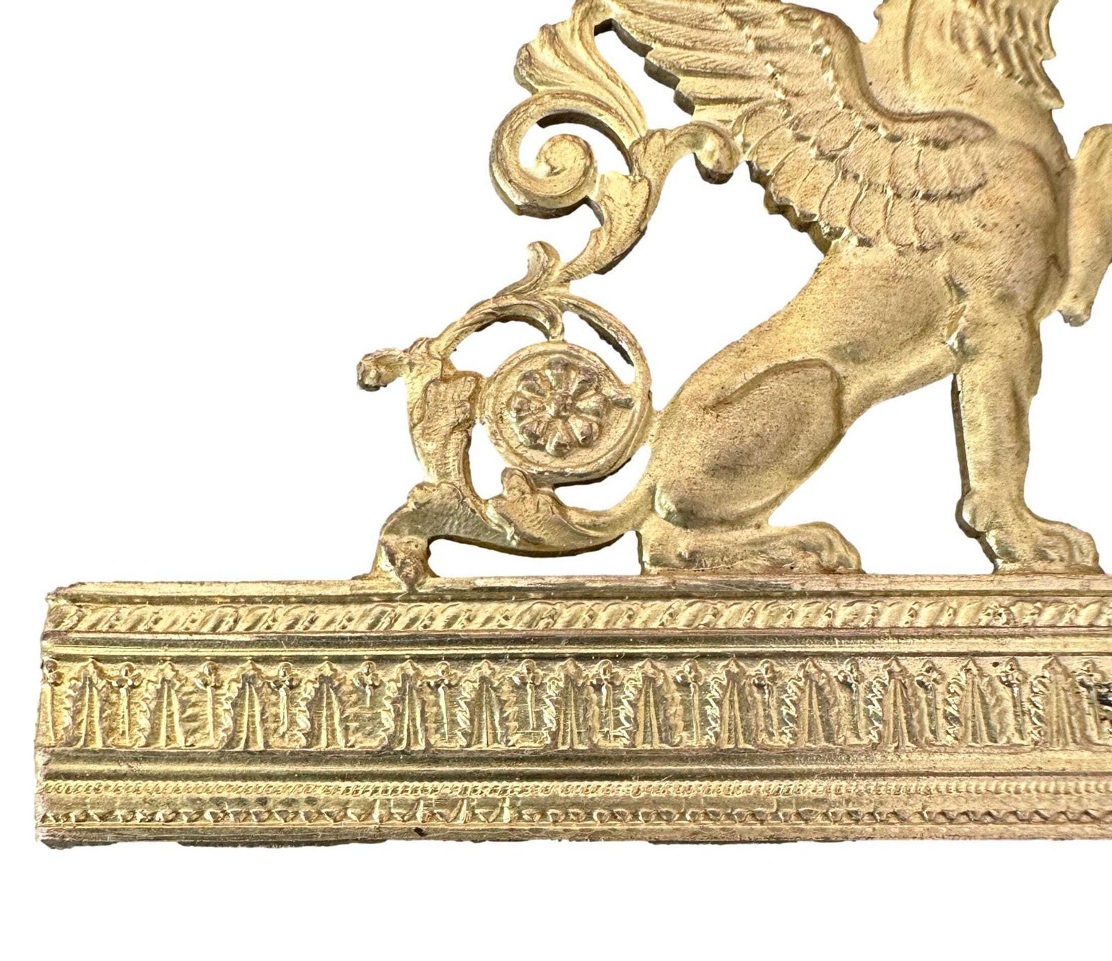 Pair Of Gilt Bronze Furniture Mounts   Griffin & Incense Burner Motifs   Empire / Neoclassical Style photo for sale