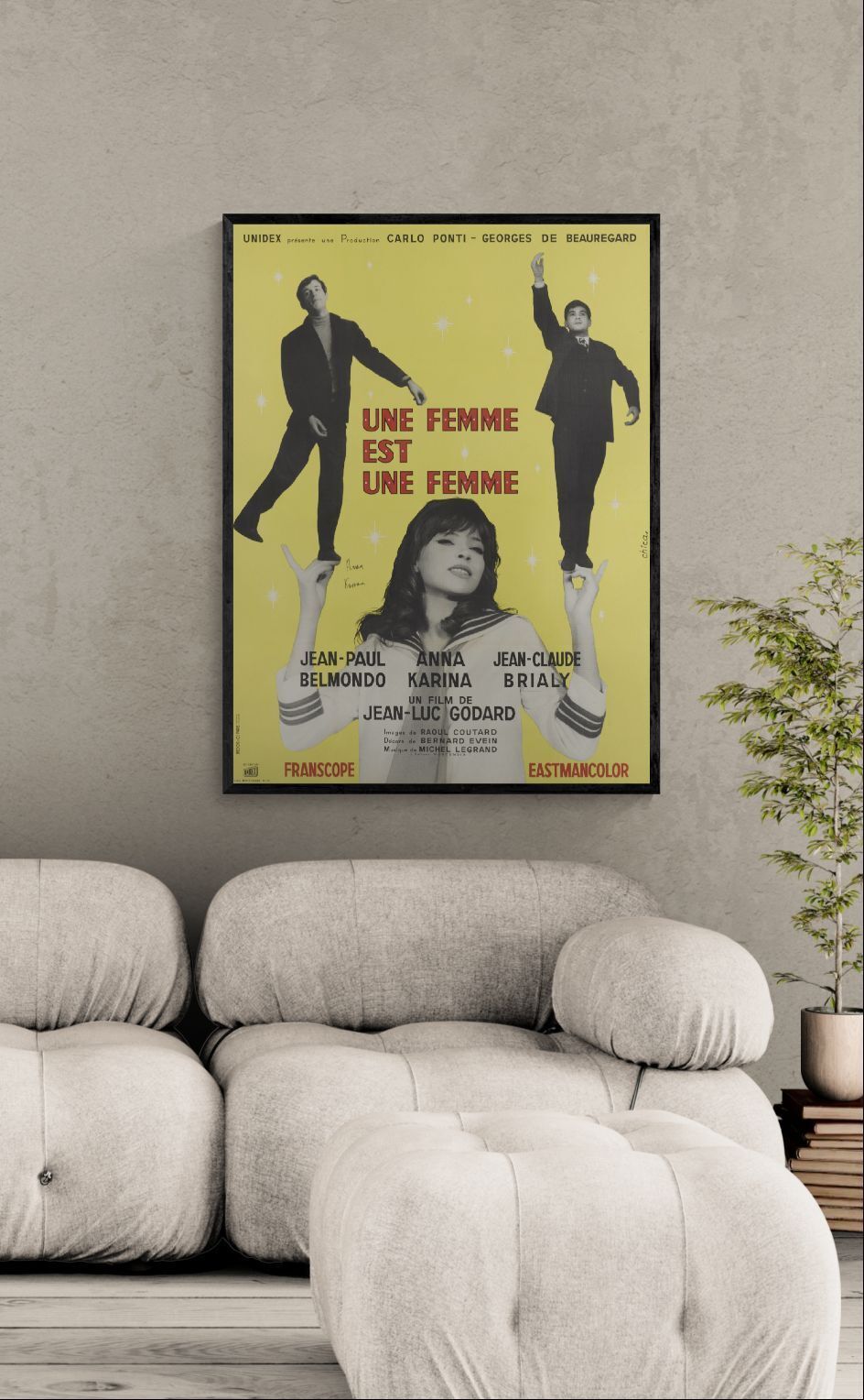 A Woman Is A Woman Original 1961 French Grande Poster photo furniture