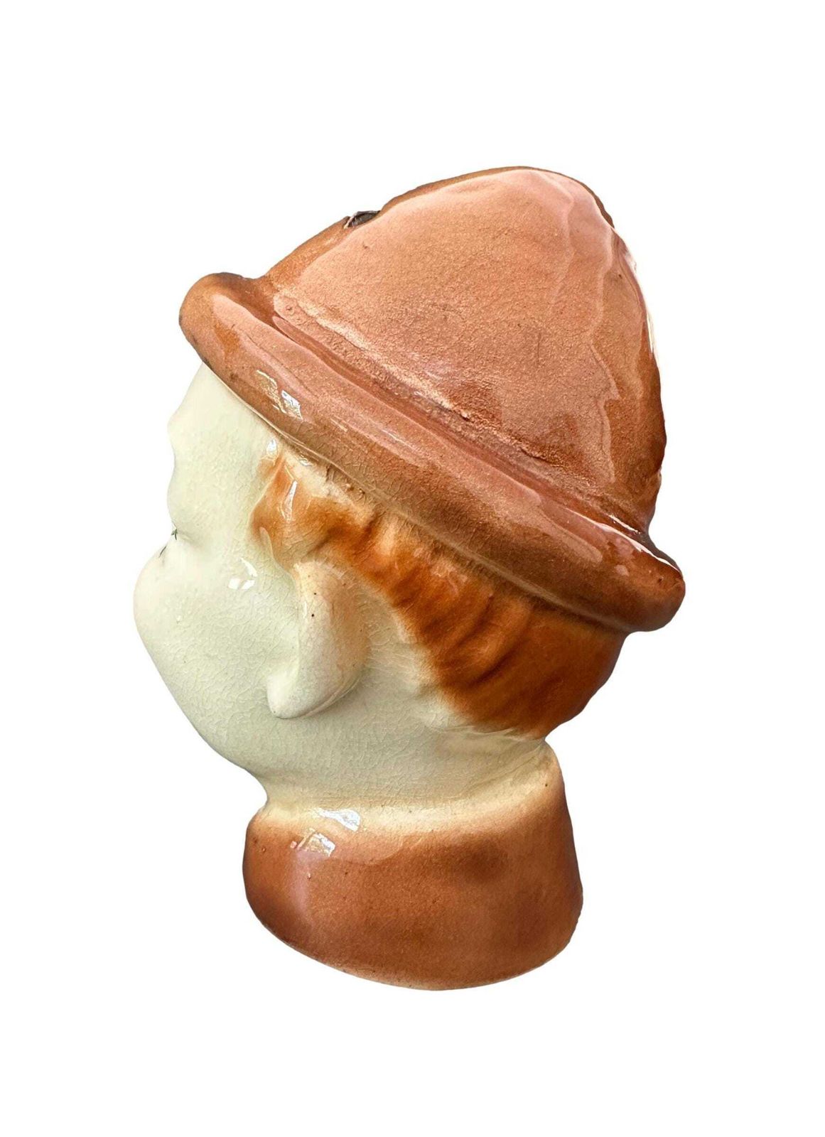 Rare Antique "Laughing Pierrot" Money Box   Keller & Guérin Lunéville   French Art Pottery, Early 20th Century photo vinterior