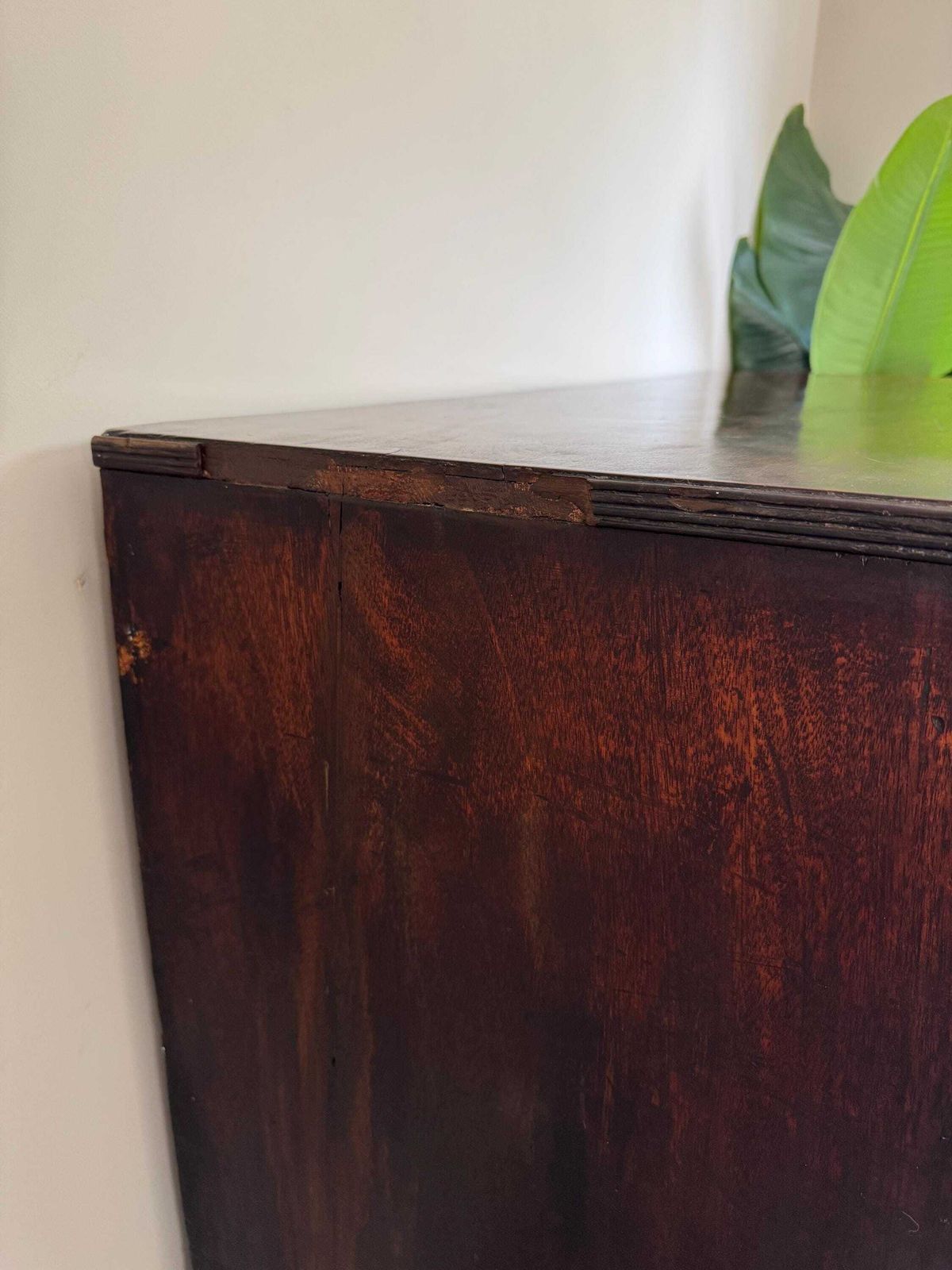 Furniture Antique Large Chest Of Drawers Mahogany 2 Over 3 Upon Original Handles Dark Wood photo