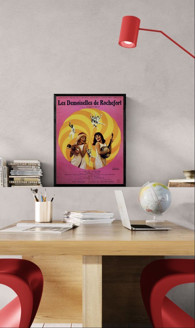 The Young Girls Of Rochefort Original R2003 French Medium Poster photo furniture