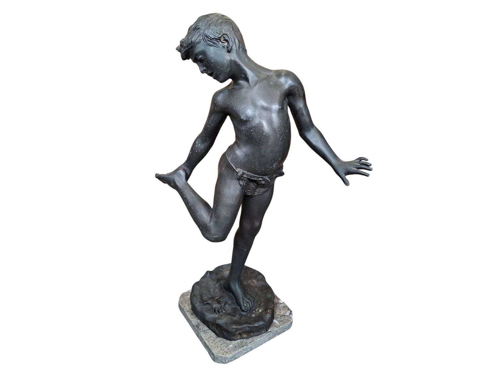 Splendida Scultura In Bronzo: "Il Bambino Morso Dal Granchio" '90 photo furniture