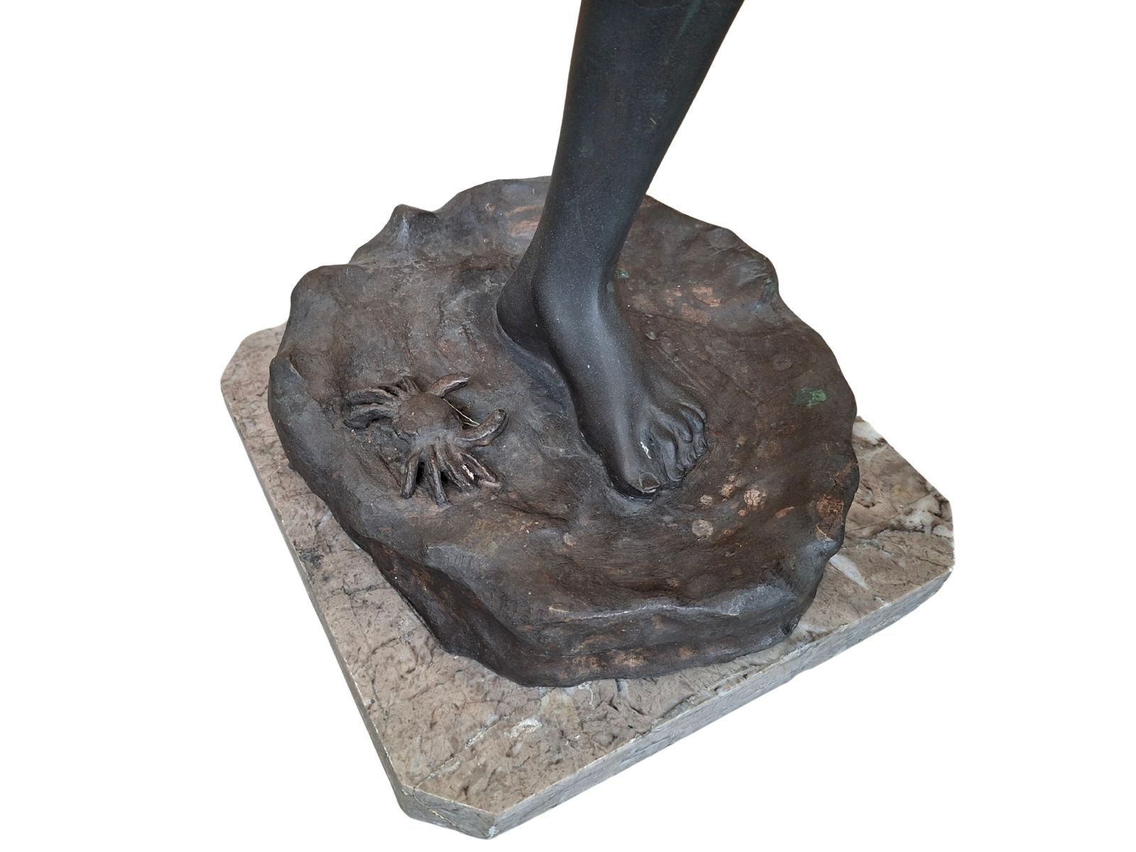 Splendida Scultura In Bronzo: "Il Bambino Morso Dal Granchio" '90 photo buy