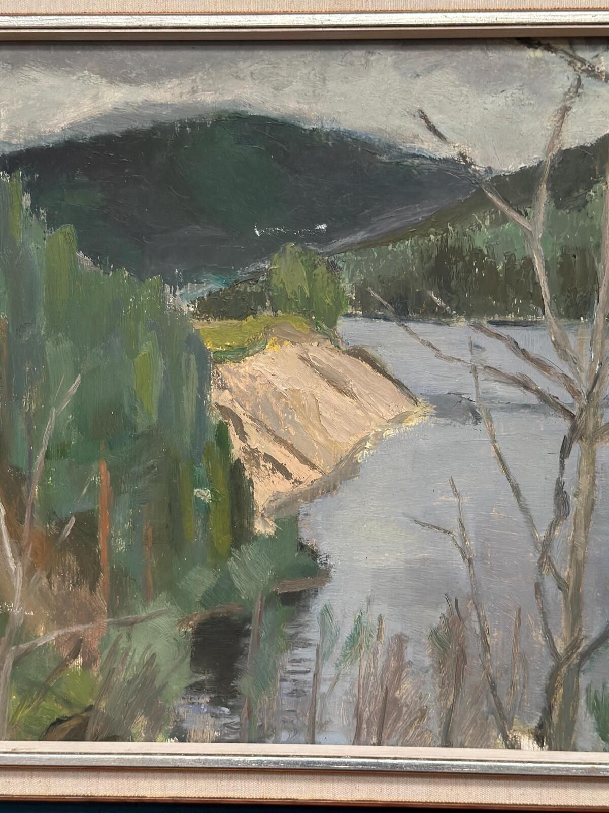 Original Mid Century Swedish Oil On Panel – “Shore” By Karl Olof Larsen – Dated 1945 – Vintage & Framed – 50 × 40 Cm (19.7" × 15.7") photo buy