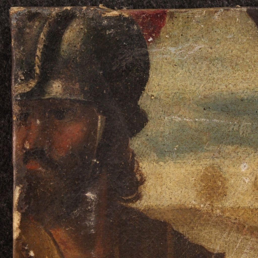photo furniture Antiek Italiaans schilderij van de Kruisweg, Tocht naar Calvarie, 17e eeuw