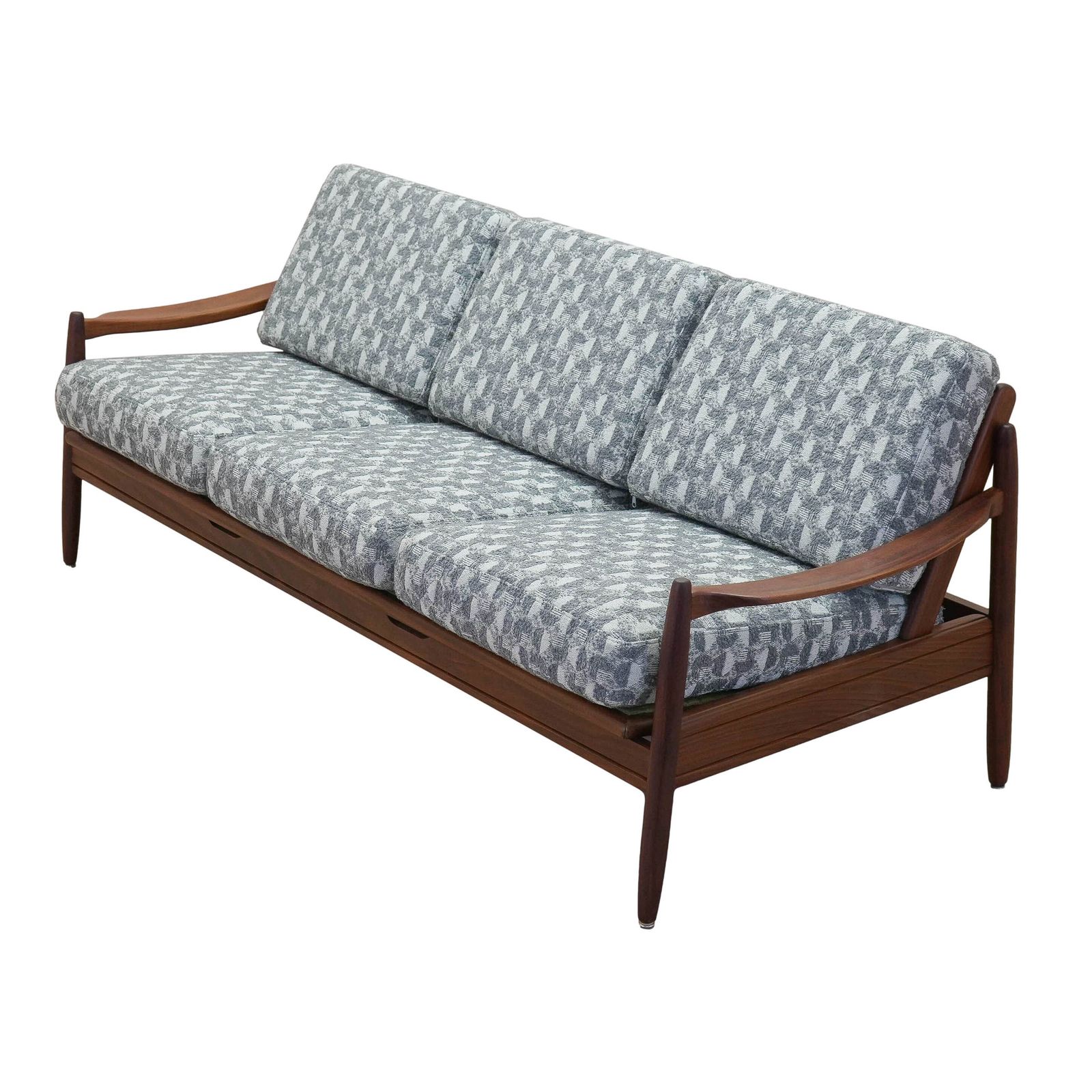 Teakhouten bank, Deens design, jaren 1970, gemaakt in Denemarken