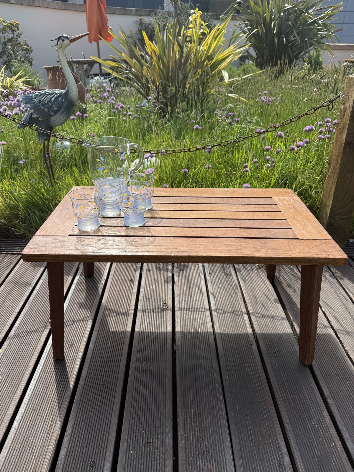 225.0 Midcentury Burma Teak Occasional Table   Indoor Or Outdoor photo
