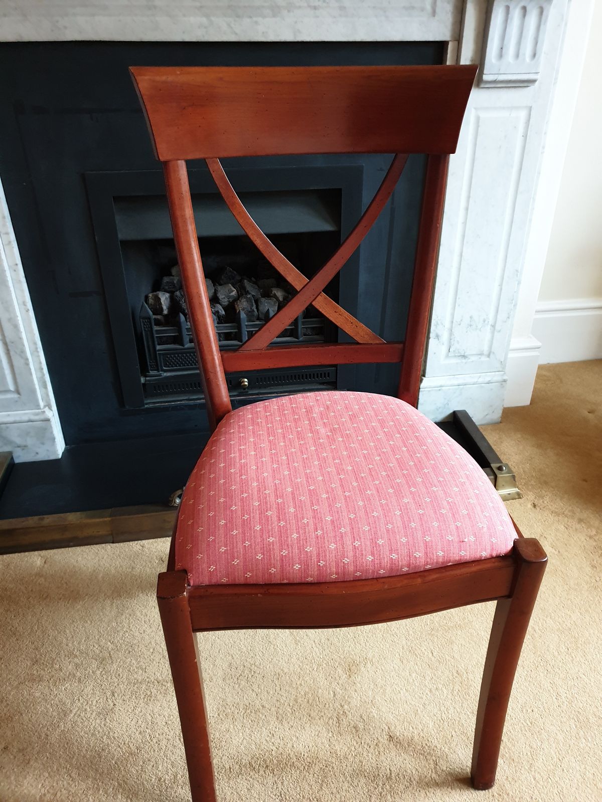Grange 4 Dining Chairs Cherry Wood French Very Good Condition photo for sale